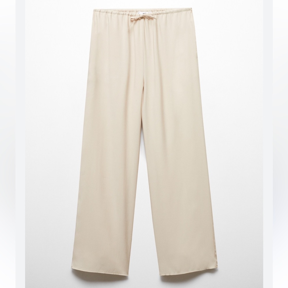 Mango Women’s Cream Wide leg Pants